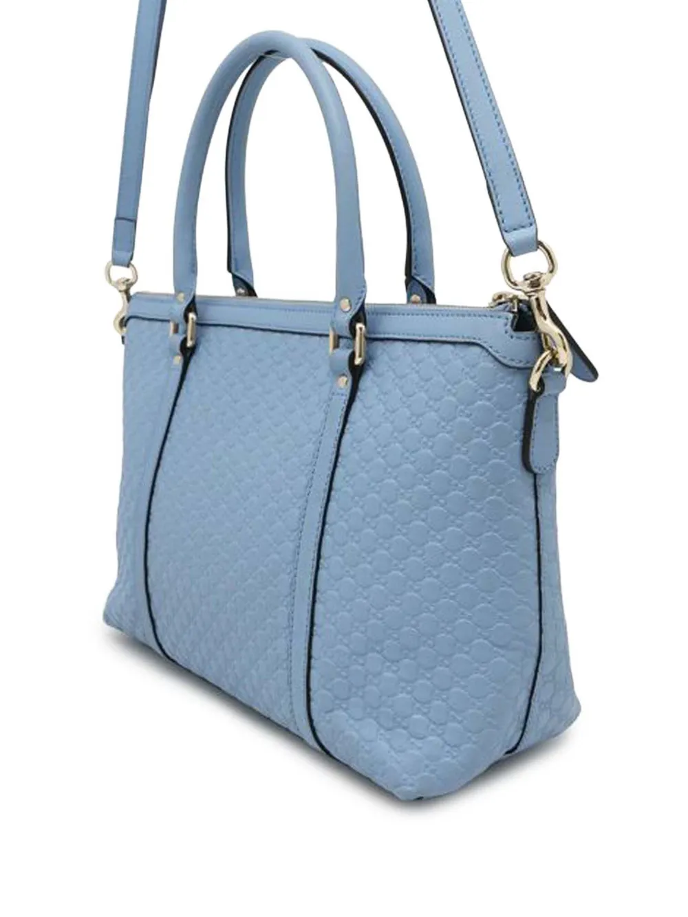 Pre-owned Gucci 2000-2015 Small Microssima Joy Satchel In Blue