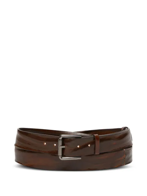 Max Mara leather buckle belt