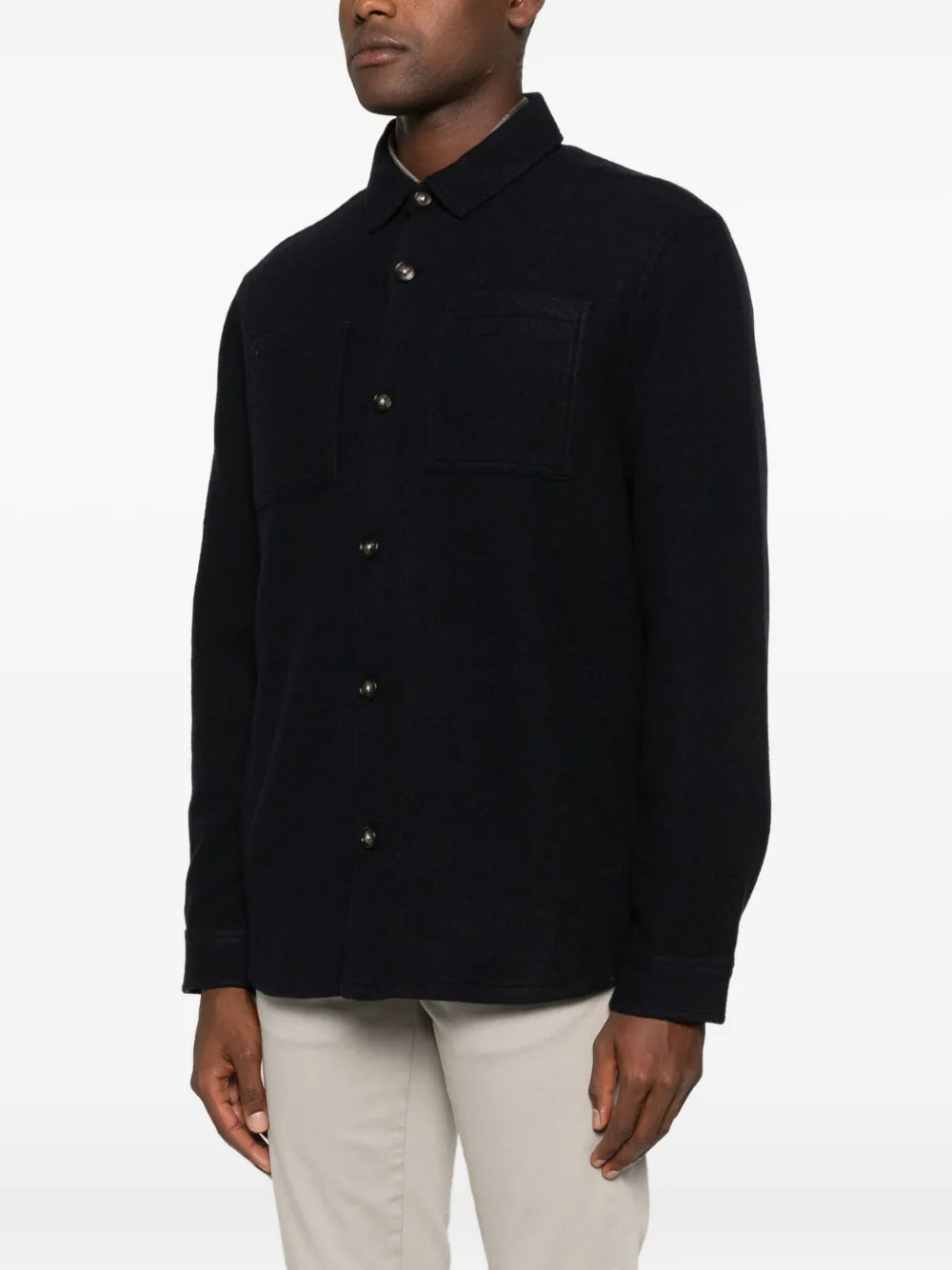 Barbour Button-up shirtjack Zwart