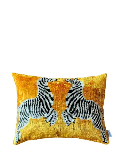 Les-Ottomans zebra-print silk cushion (40cm x 50cm)