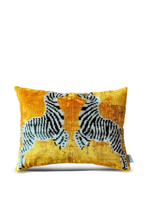 Les-Ottomans zebra-print silk cushion (40cm x 50cm)