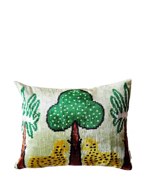 Les-Ottomans tree-print silk cushion (40cm x 50cm)