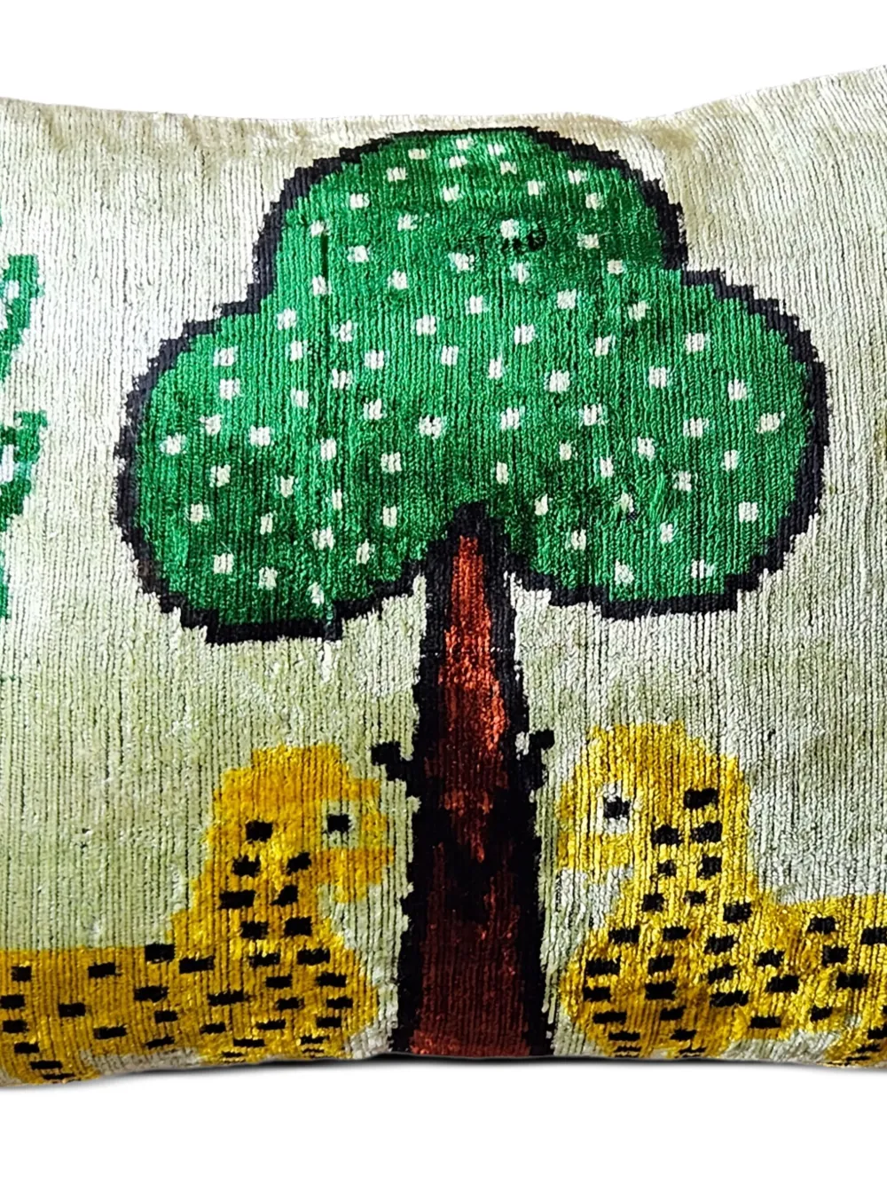 Les-Ottomans cojín de seda con árbol estampado de 40cm x 50cm | Ropa de cama | Image 2