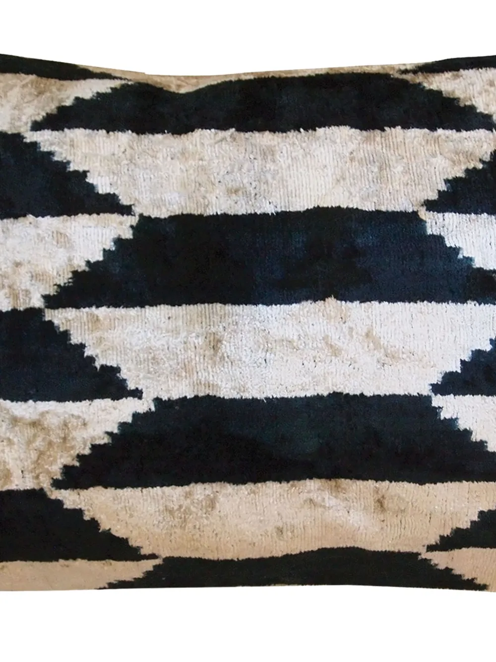 Les-ottomans Striped Geometric-pattern Cushion (40cm X 50cm) In Multi