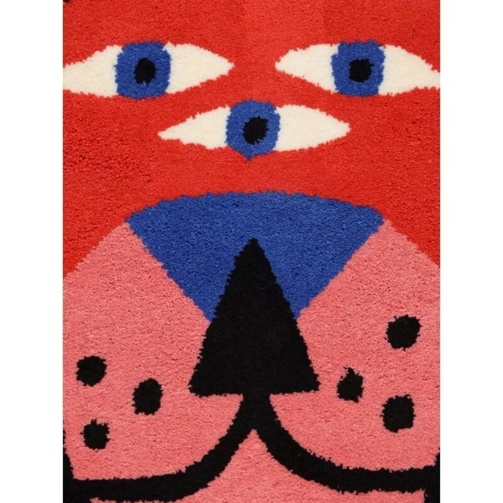 Qeeboo Oggian Leo Rug (100cm X 80cm) In Multi