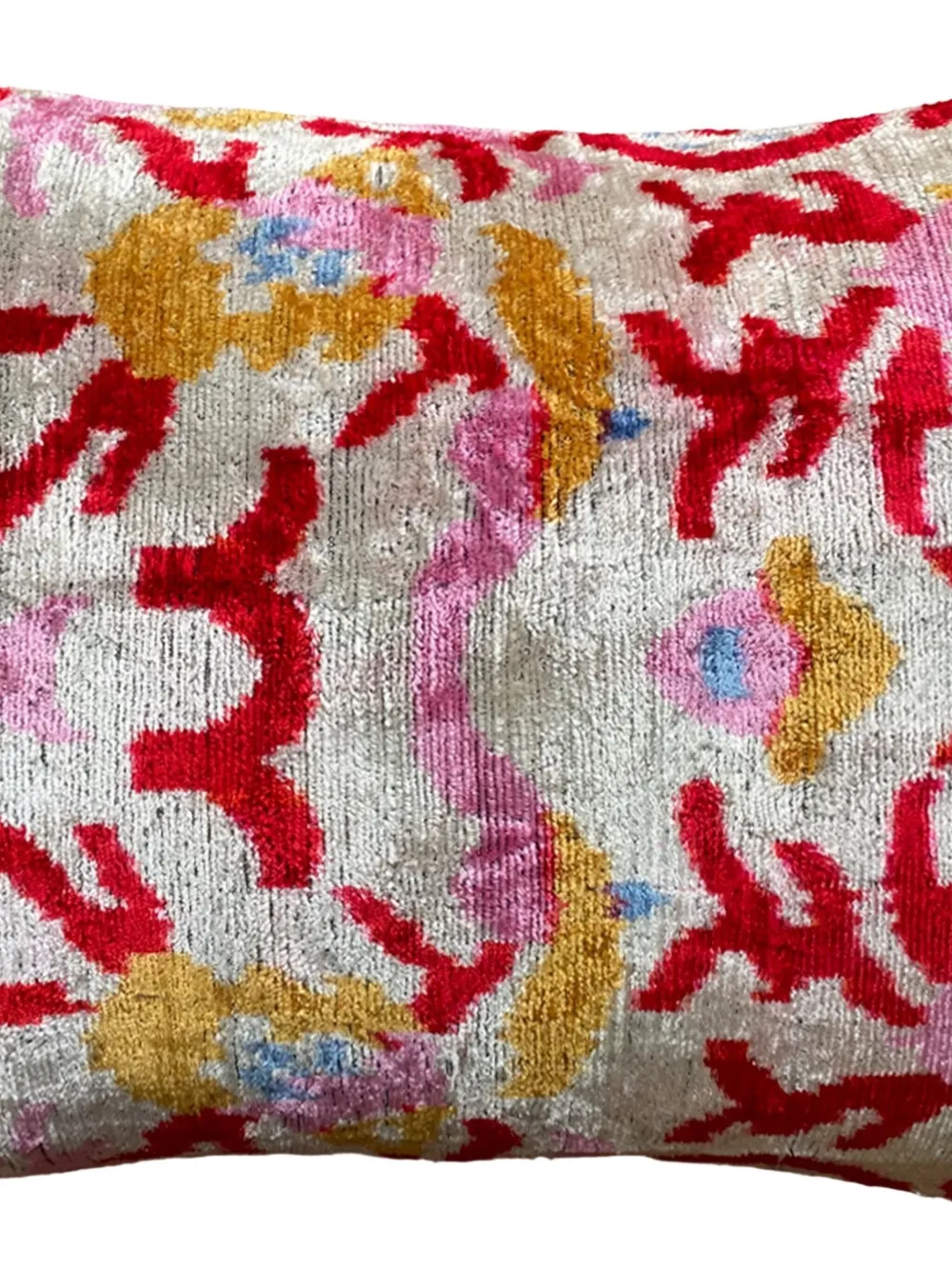 Les-ottomans Silk Velvet Cushion (40cm X 50cm) In Multi