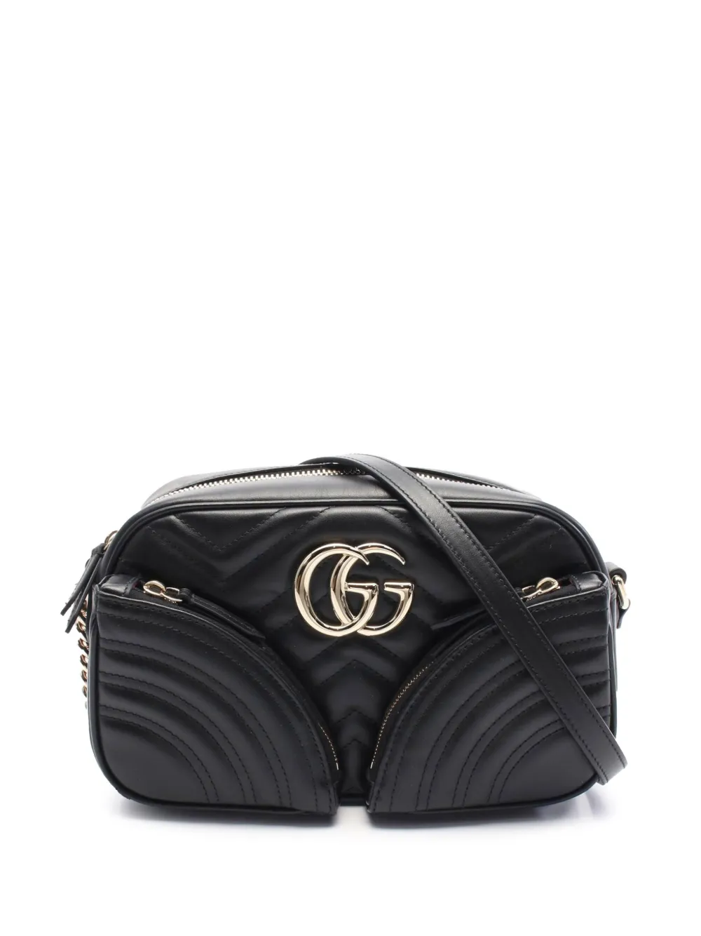 Gucci Pre-Owned 2016-2025 Small GG Marmont Matelasse Leather Sphinx crossbody bag | Black | Image 1