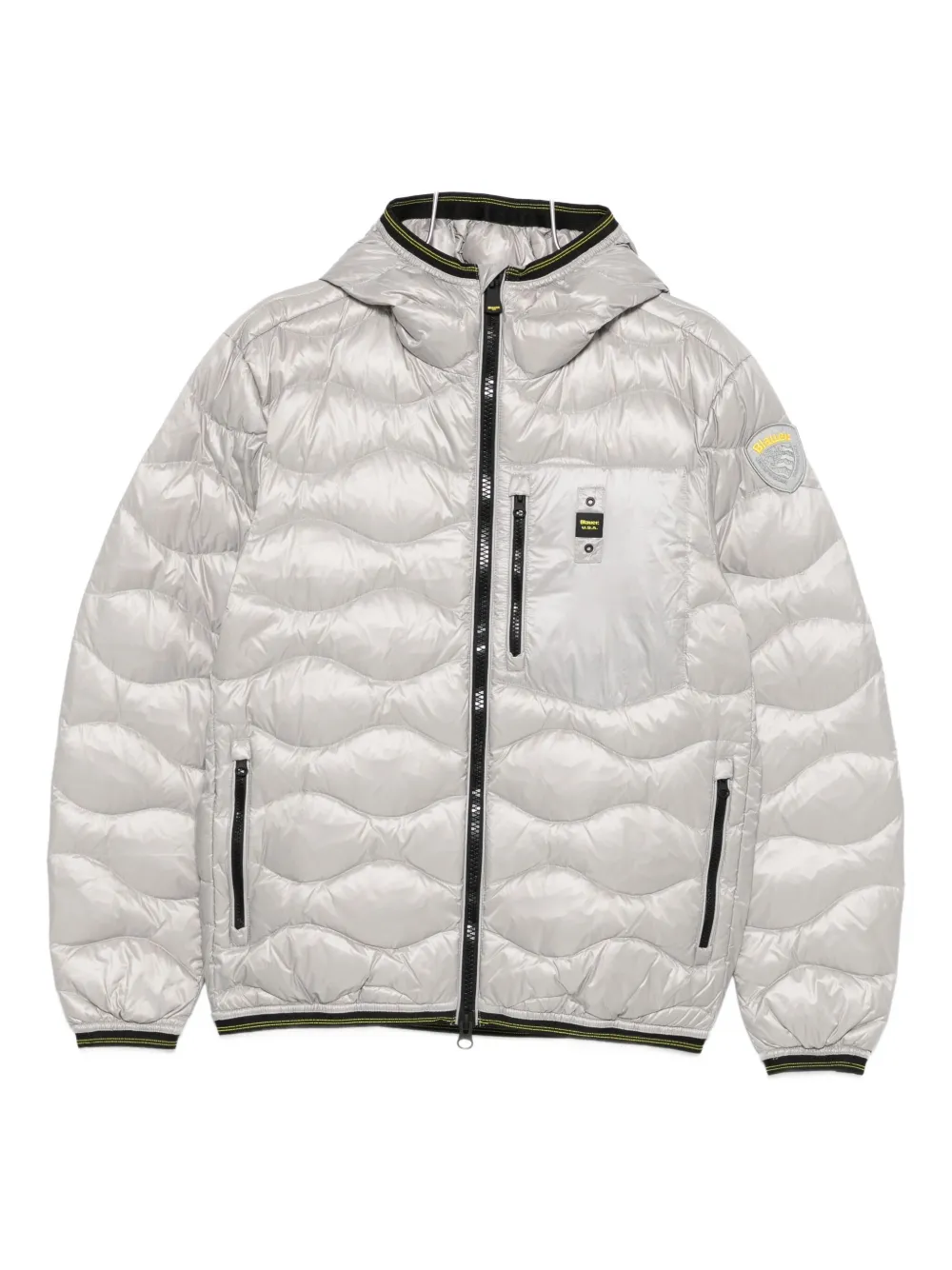Blauer quilted hooded jacket | White | Image 1