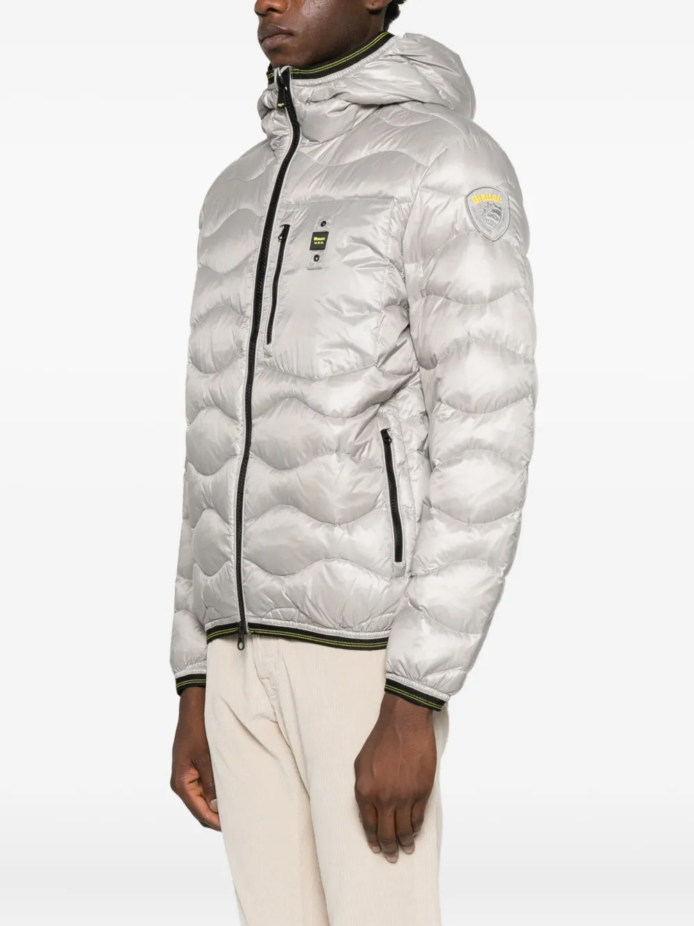 Blauer Quilted Hooded Jacket In White