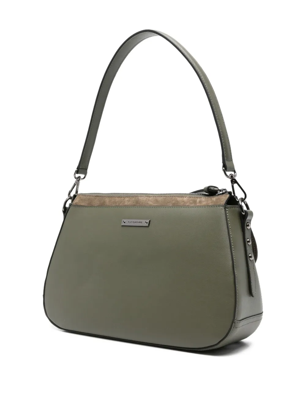 Cromia Ermione Crocodile-effect Shoulder Bag In Green
