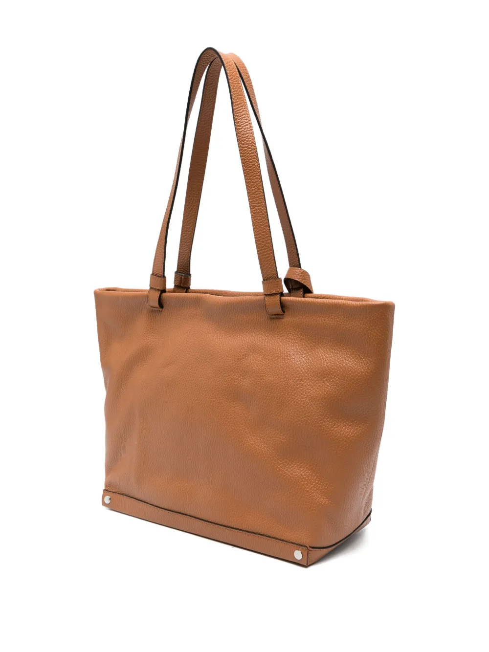 Cromia Heart-charm Leather Tote Bag In Brown