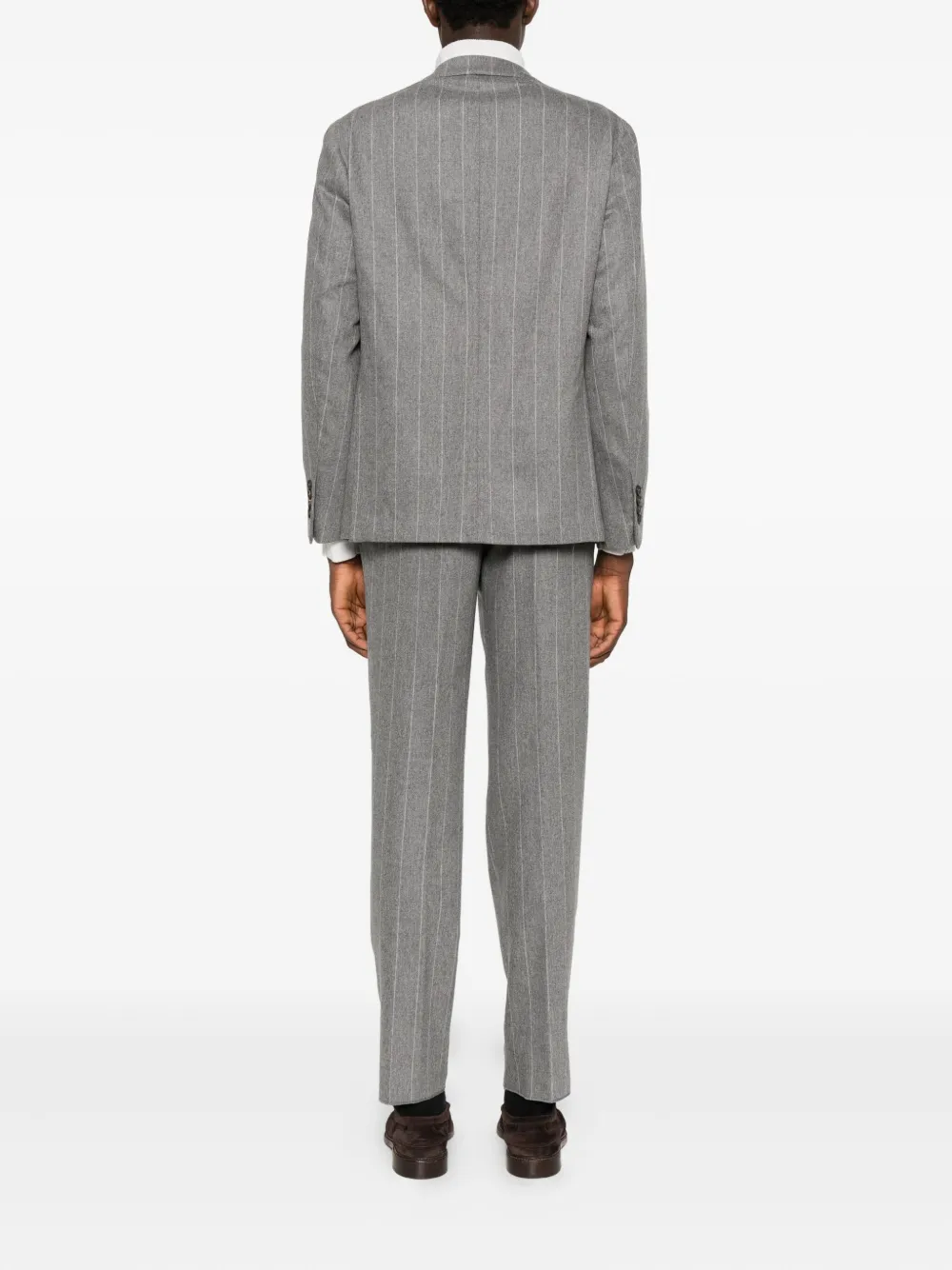 Eleventy Pak met krijtstreep Grijs