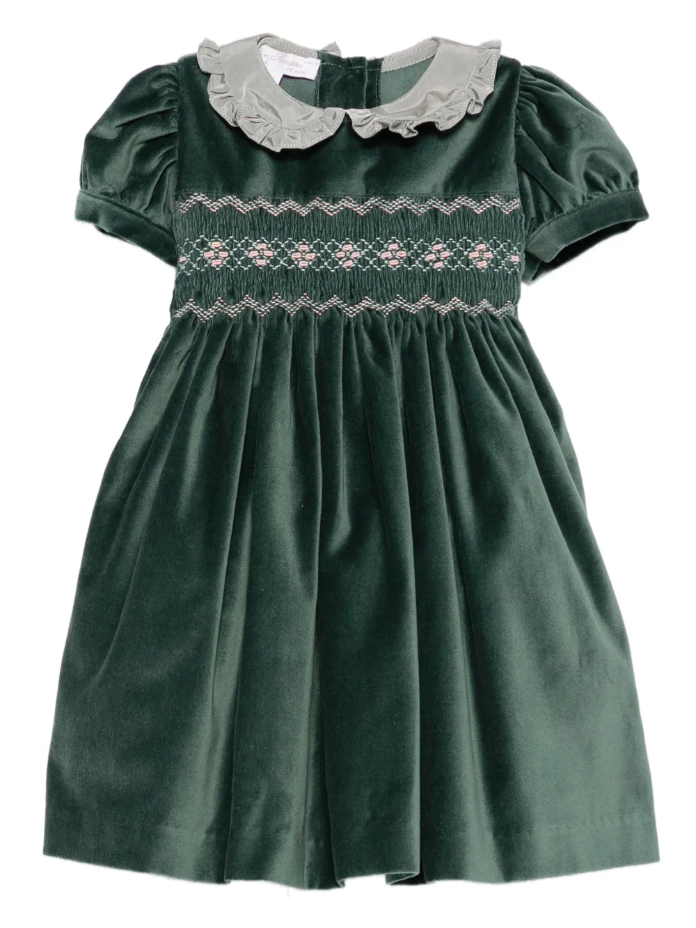 Mariella Ferrari ruffled-detail smocked dress | Green | Image 1
