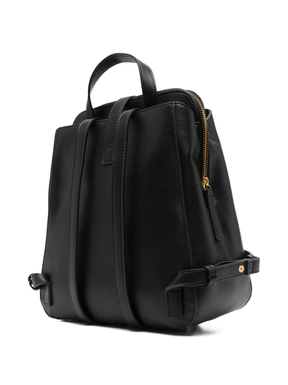 Cafènoir Buckle-detail Flap Backpack In Black