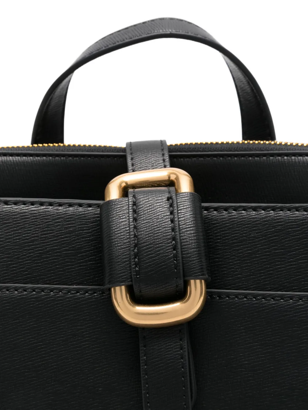 Cafènoir Buckle-detail Flap Backpack In Black