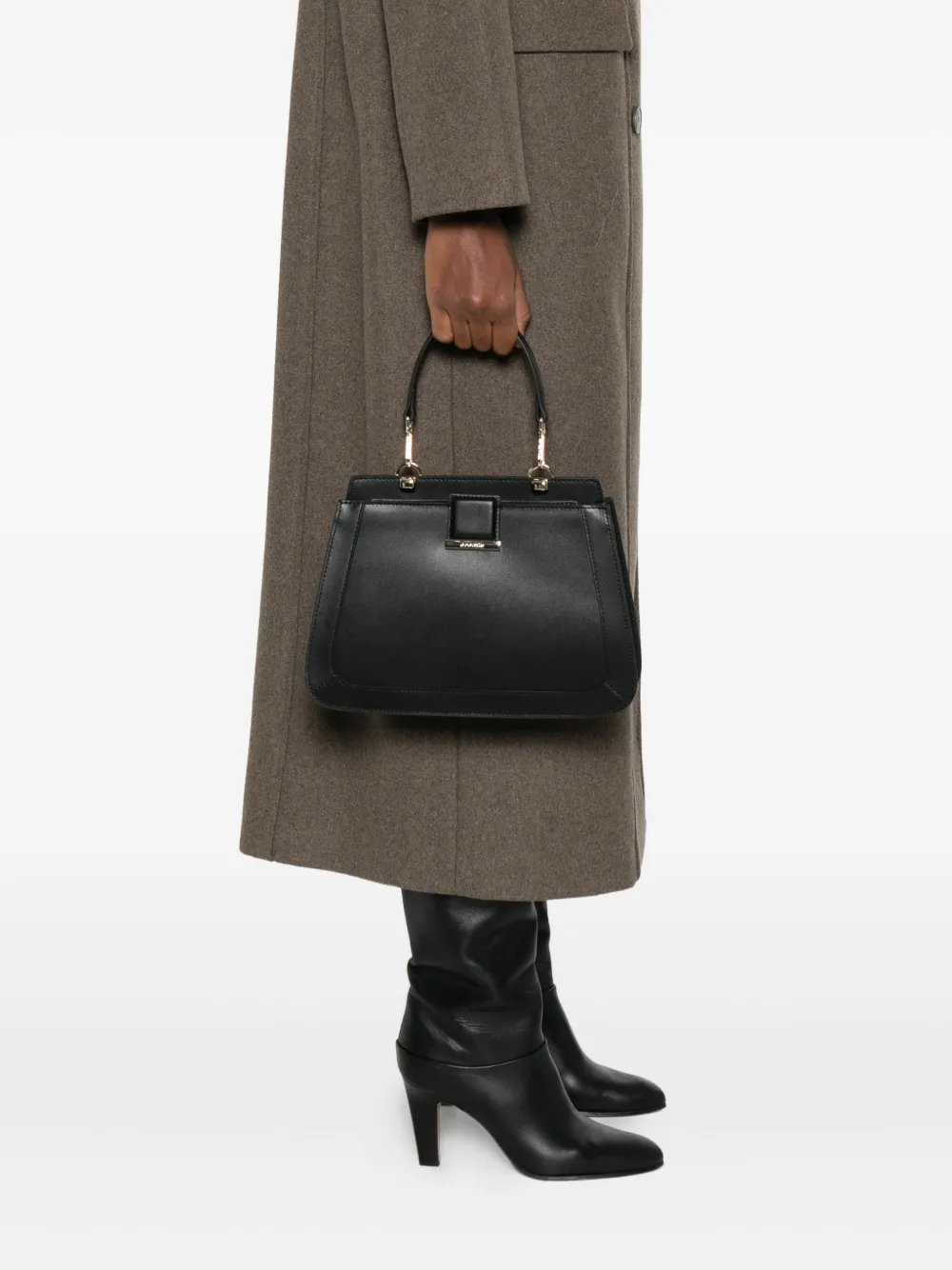 Cafènoir Padlock Chain Tote Bag In Black