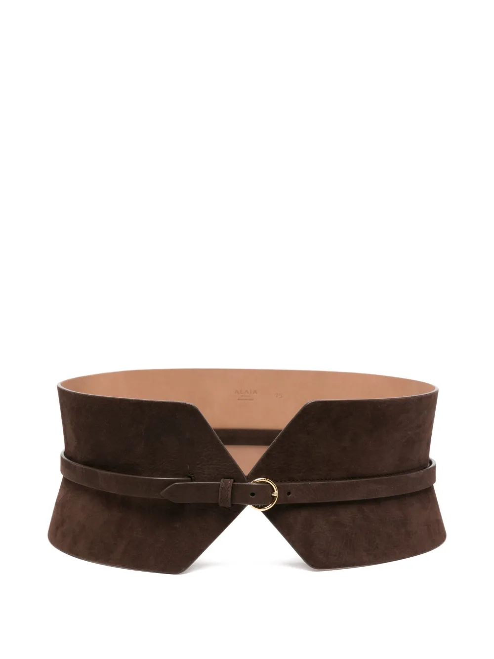 Alaïa wide-panelled leather belt | Brown | Image 1