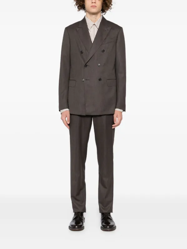 スーツ ZEGNA Zegna ウール スーツ | ブラウン | FARFETCH JP
