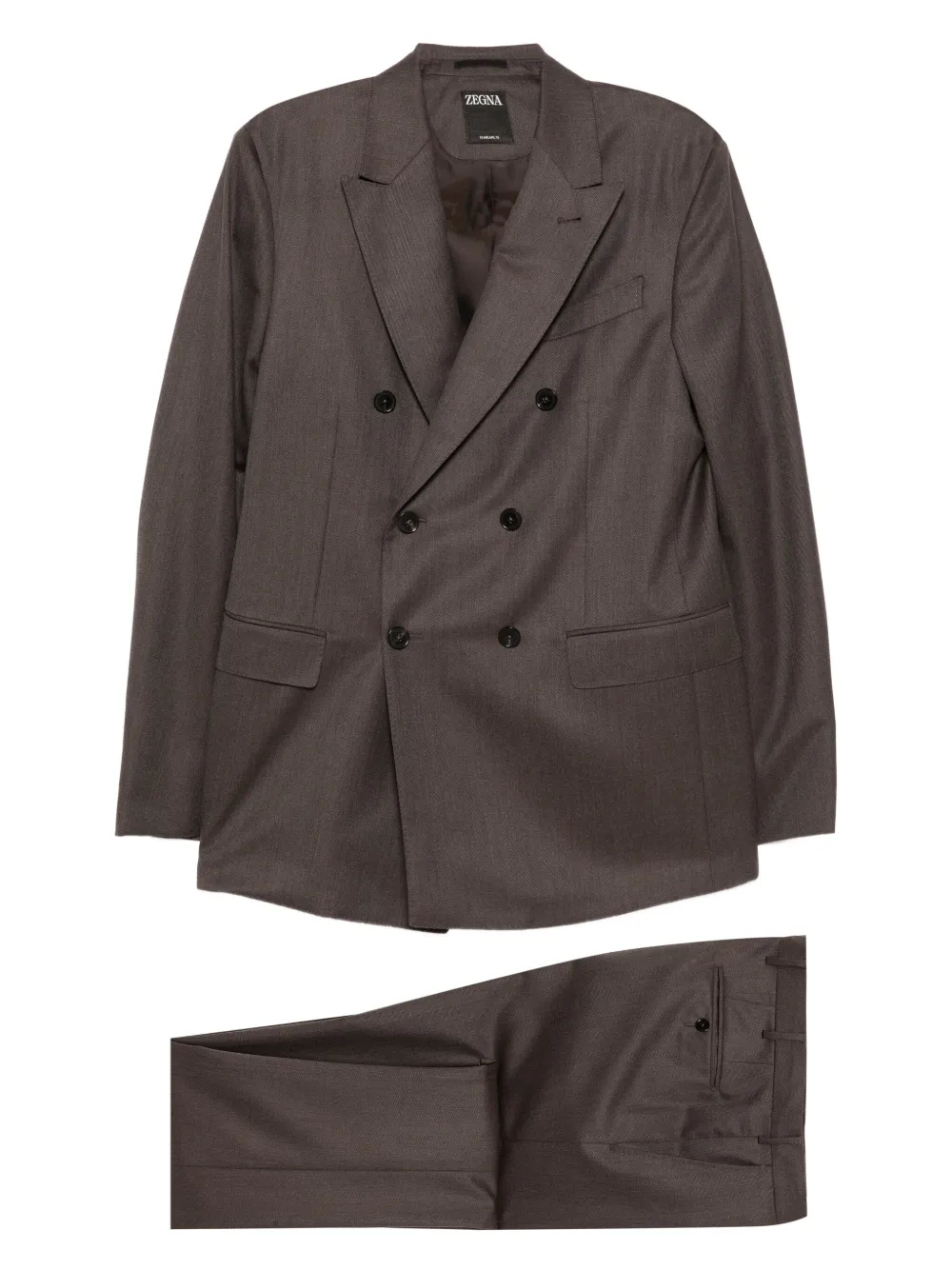 Zegna traje con botones | marrón | Image 1