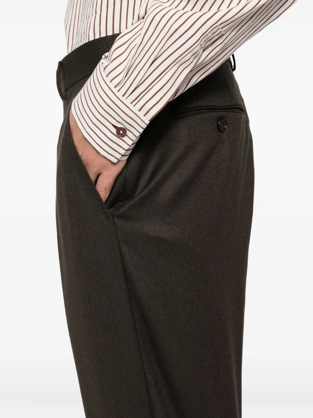 Zegna Wollen broek Bruin