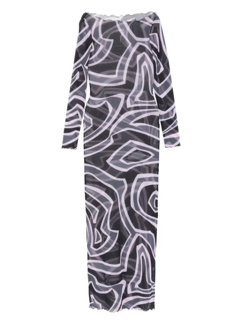 PUCCI abstract-print long-sleeve maxi dress