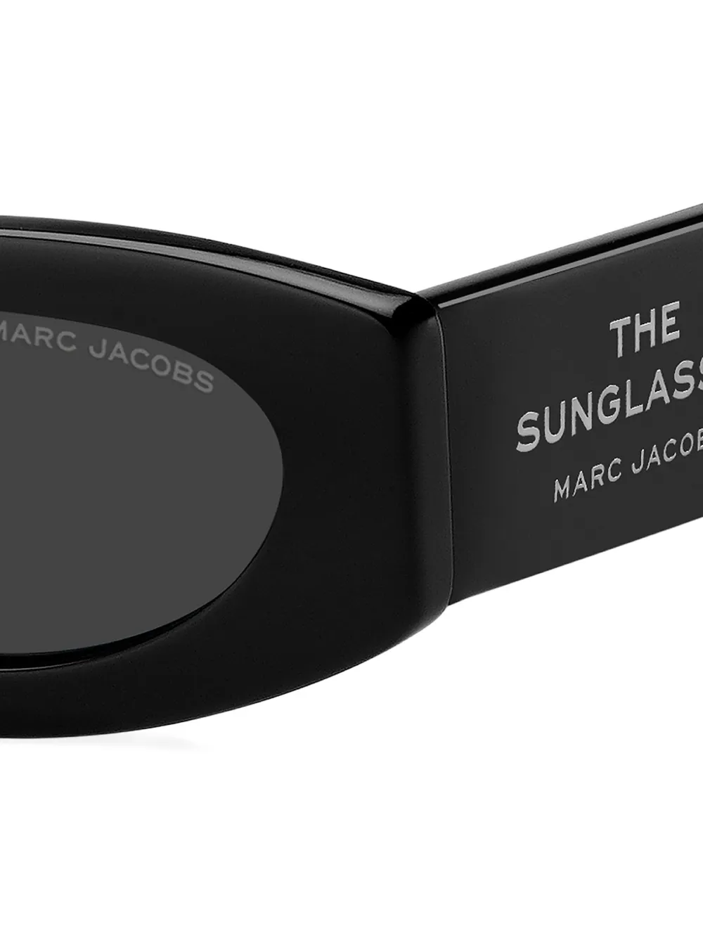 Marc Jacobs Oval-frame Sunglasses In Black