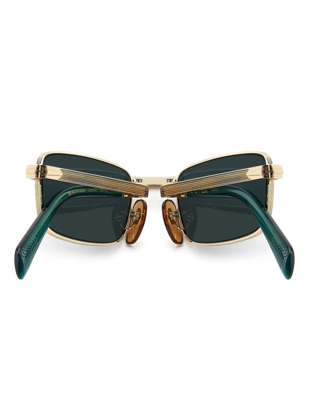 Eyewear by David Beckham Origami zonnebril met rechthoekig montuur Goud
