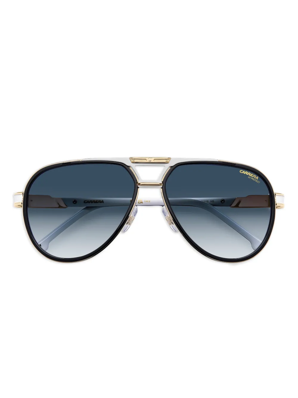 Carrera lentes de sol con armazón estilo piloto | dorado | Image 1