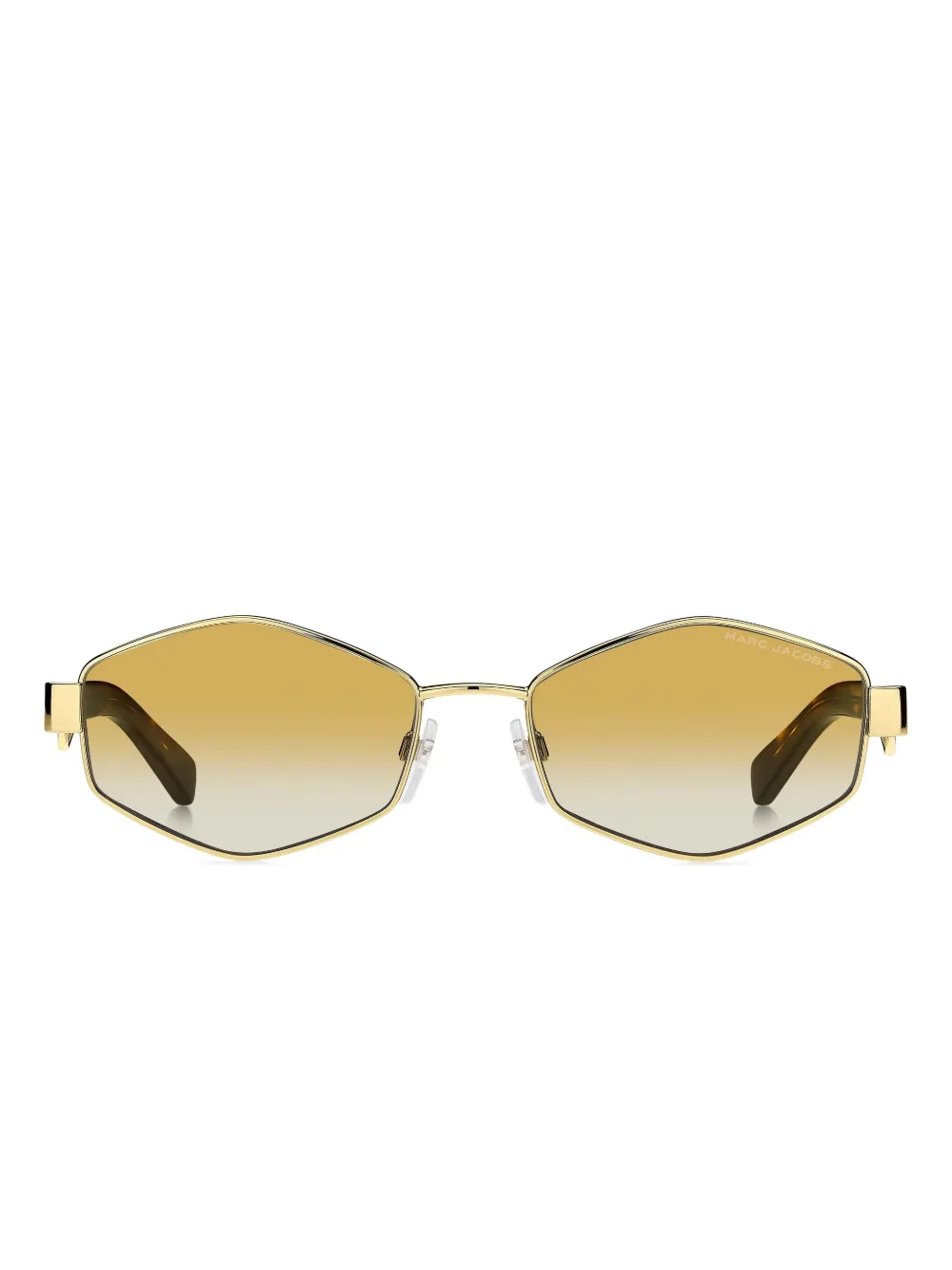 Marc Jacobs Eyewear geometric-frame chain-strap sunglasses - イエロー Marc Jacobs Eyewear geometric-frame chain-strap sunglasses - イエロー