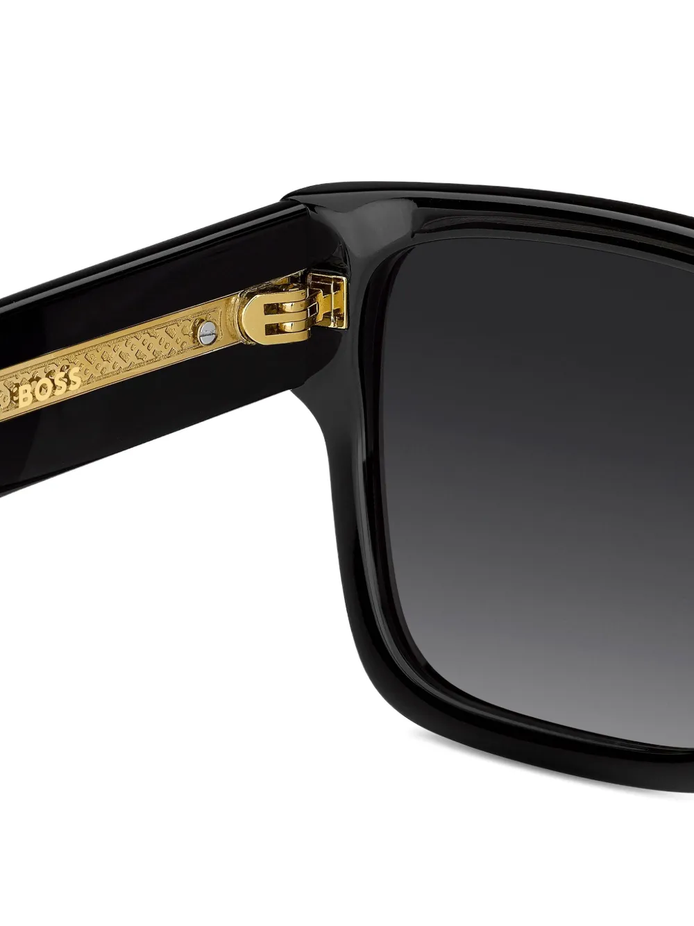 BOSS Zonnebril met vierkant montuur Zwart