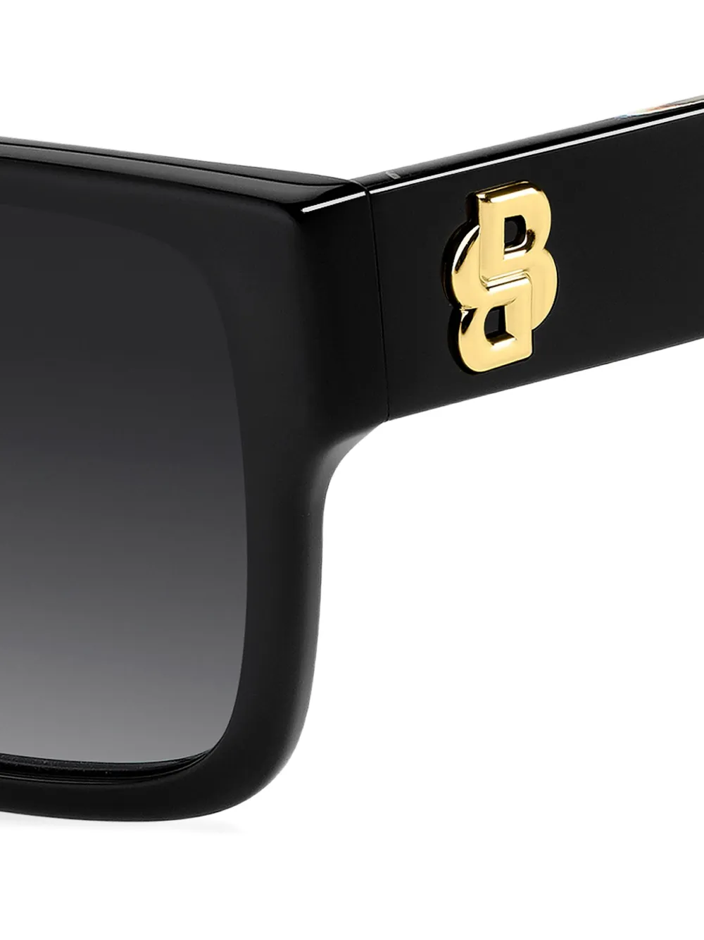 BOSS Zonnebril met vierkant montuur Zwart