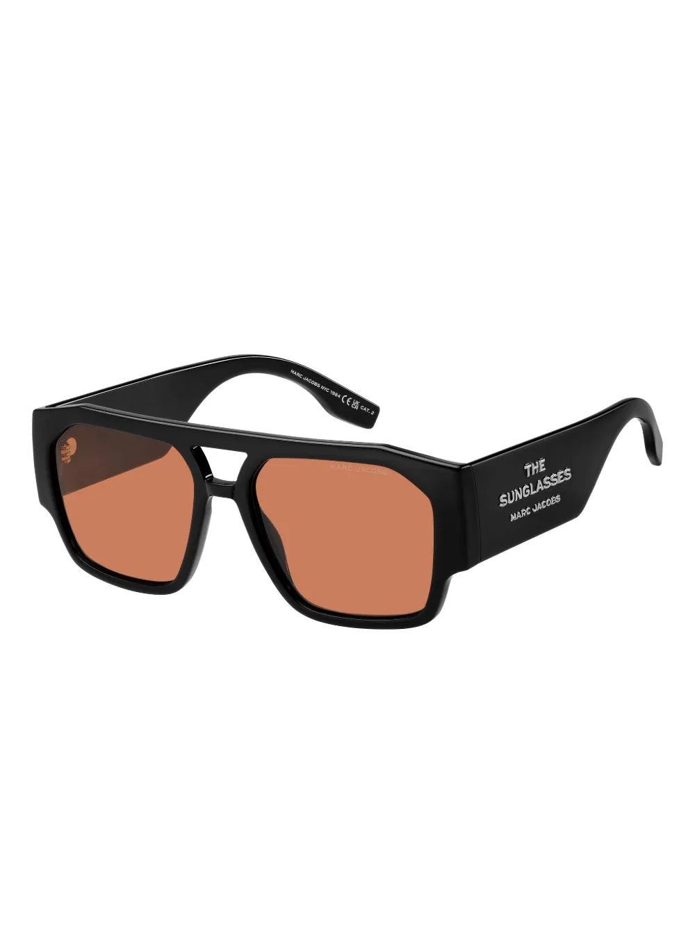 Marc Jacobs Eyewear Zonnebril met geometrisch montuur - Zwart