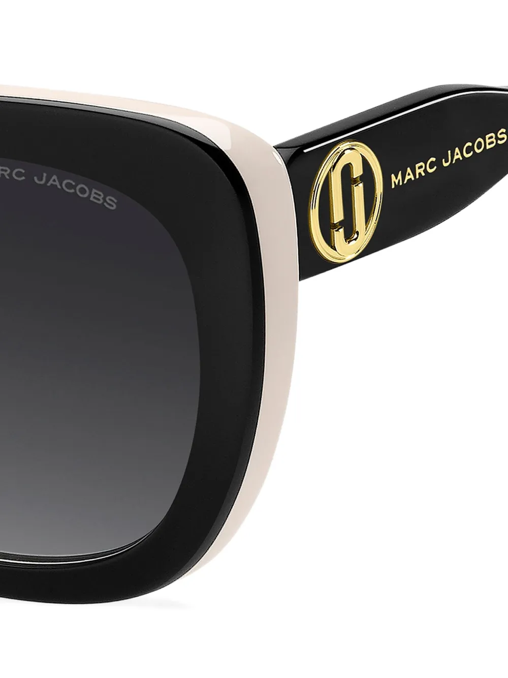 Marc Jacobs Cat-eye Logo-detail Sunglasses In Black