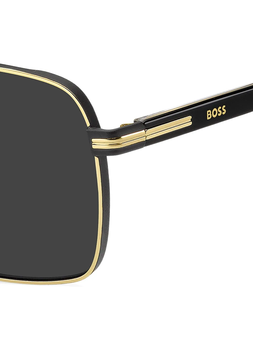 Hugo Boss Square Sunglasses In Gold