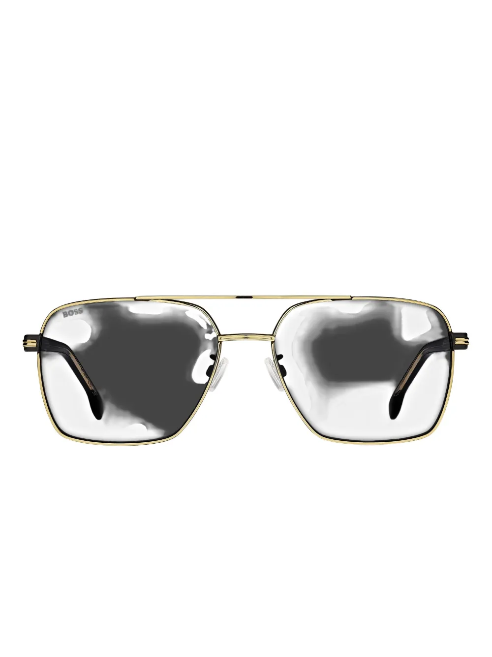 Hugo Boss Square Sunglasses In Gold