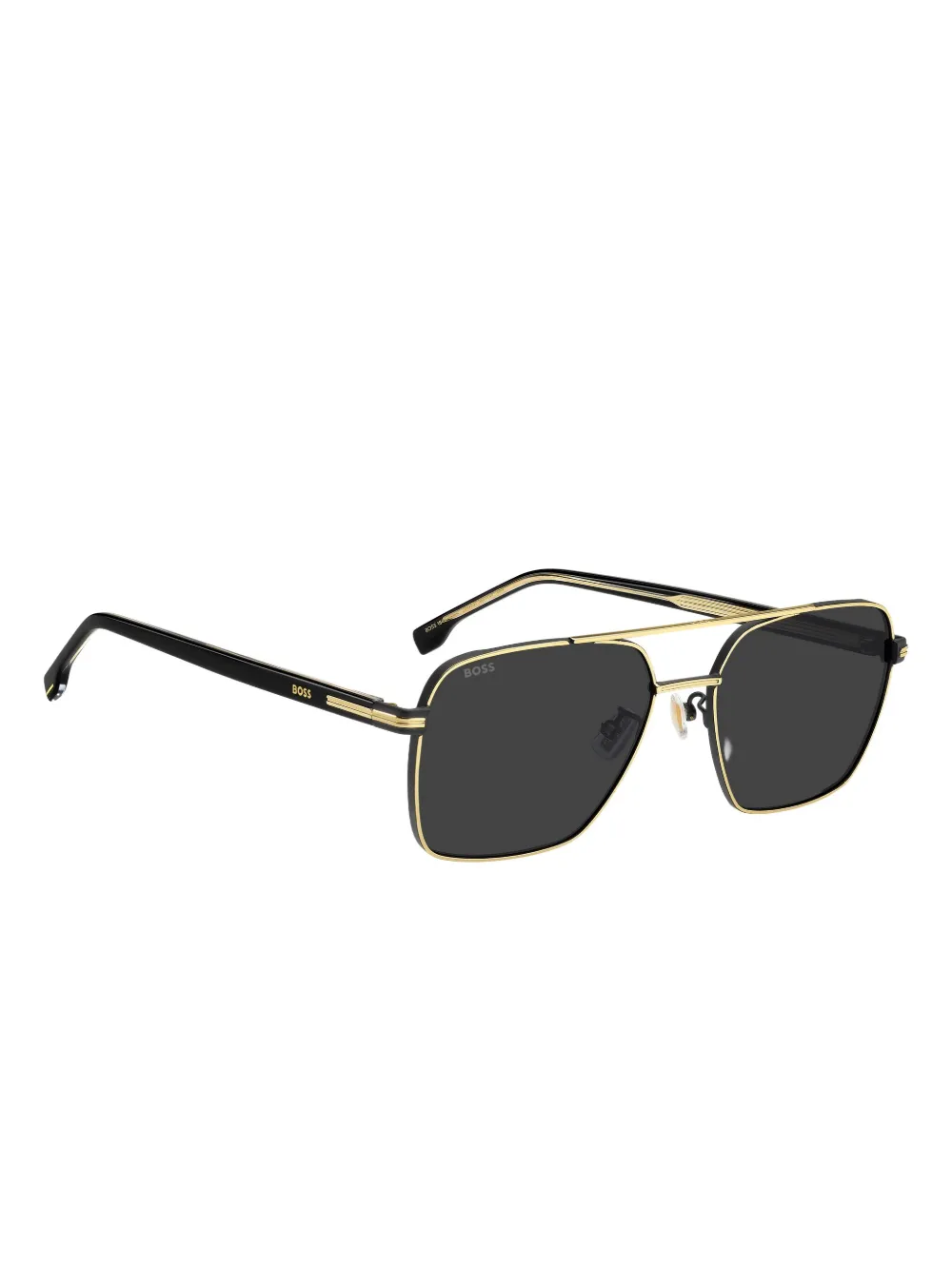 Hugo Boss Square Sunglasses In Gold