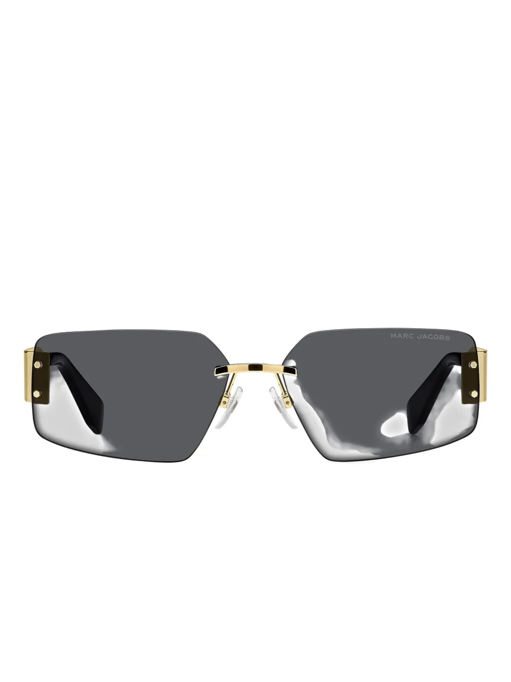Marc Jacobs Eyewear chain-strap rectangle-frame sunglasses - GOLD Marc Jacobs Eyewear chain-strap rectangle-frame sunglasses - GOLD