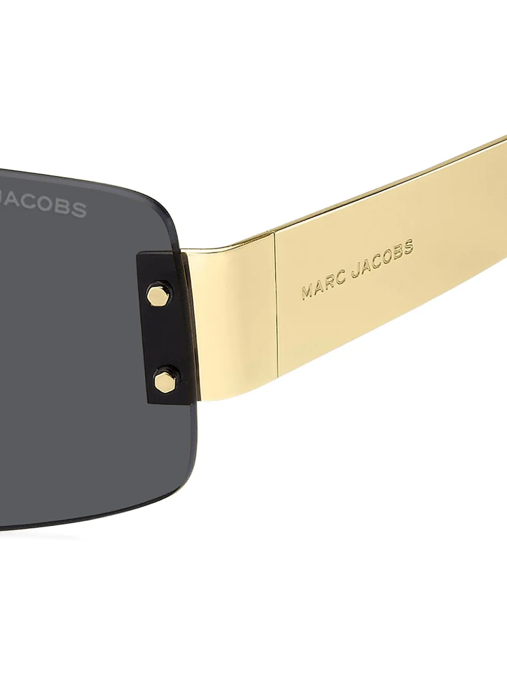 Marc Jacobs Eyewear Zonnebril met rechthoekig montuur en kettingbandje GOLD BLACK 2
