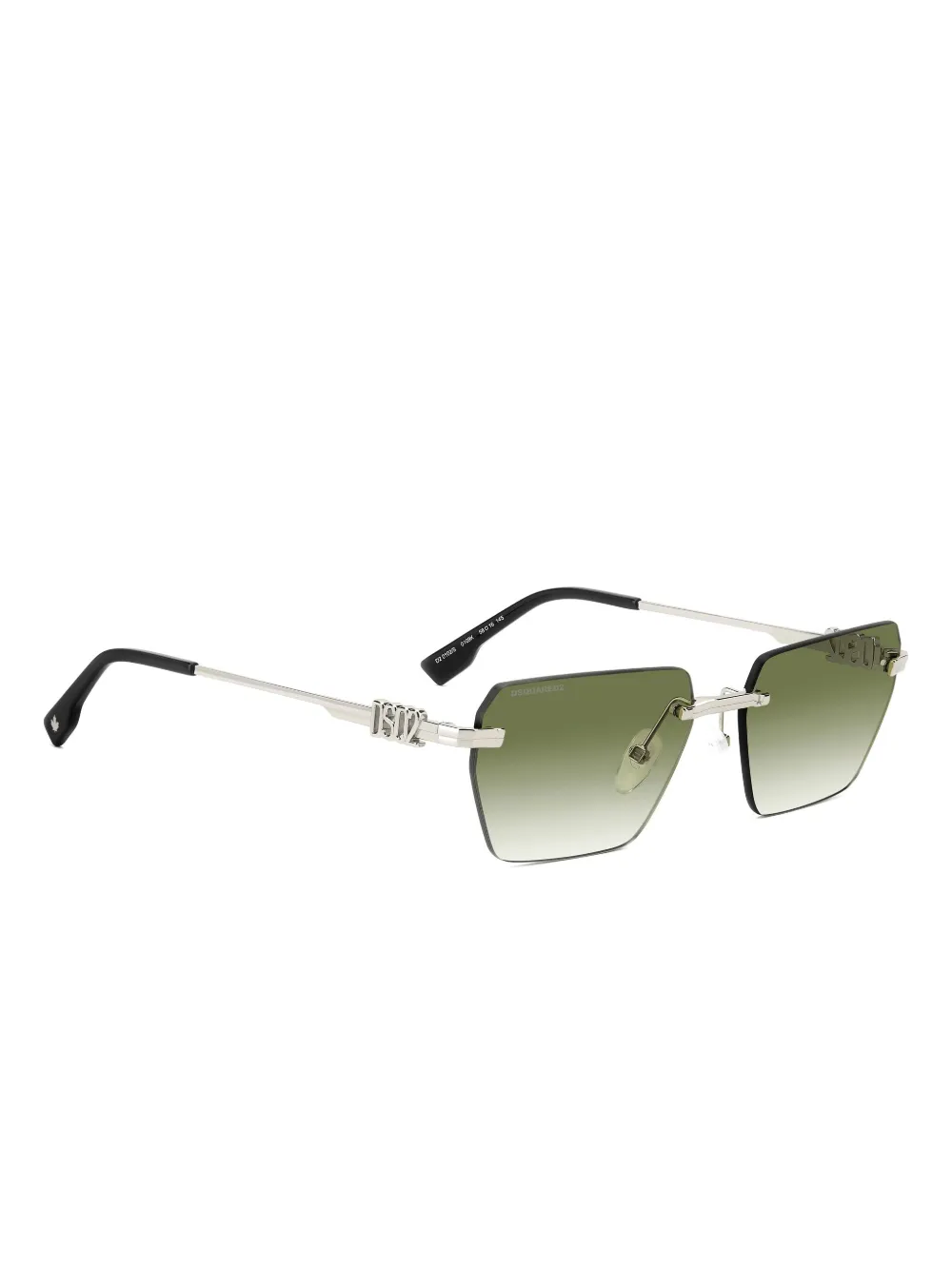 Dsquared2 Logo-plaque Rimless Sunglasses In Green