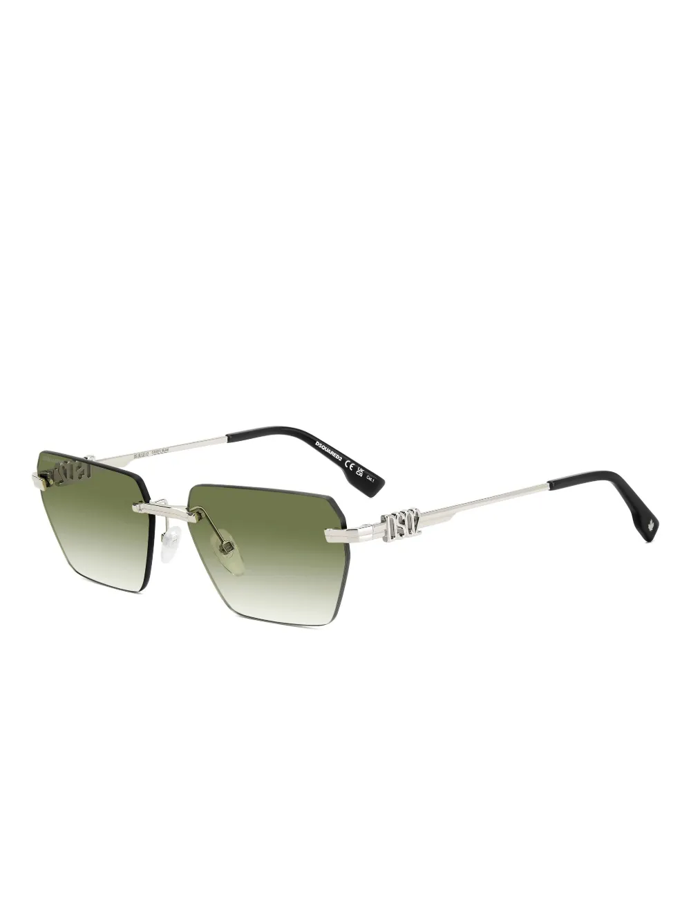 DSQUARED2 EYEWEAR logo-plaque rimless sunglasses | Image 2