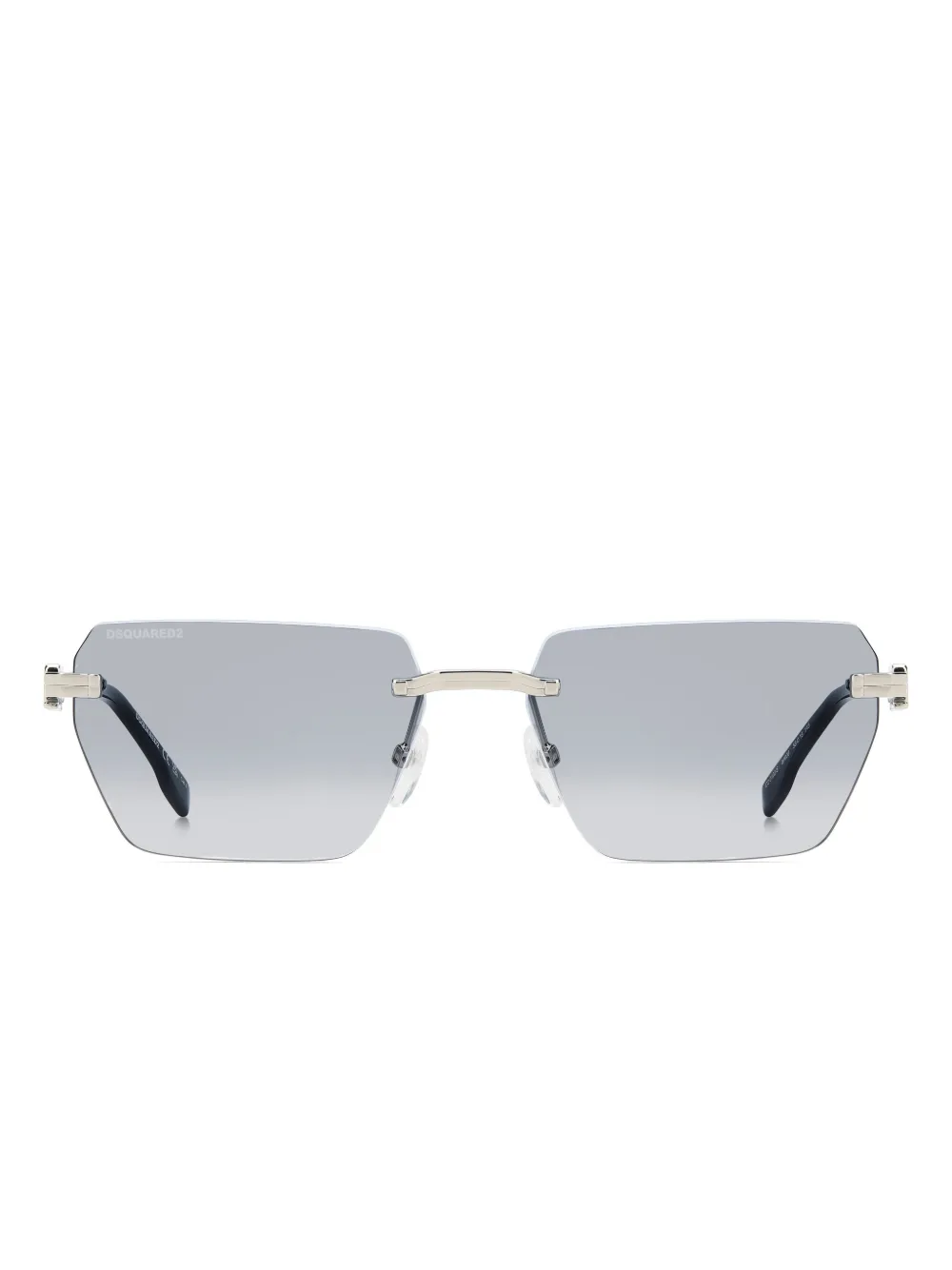 DSQUARED2 EYEWEAR logo-plaque geometric sunglasses | Silver | Image 1