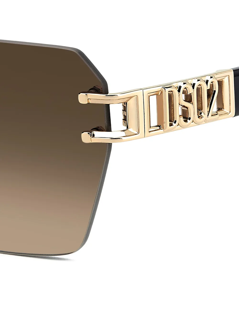 DSQUARED2 EYEWEAR Zonnebril met geometrisch montuur en logo Zwart