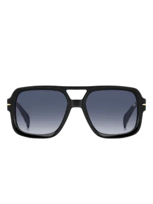 Eyewear By David Beckham スクエアフレーム サングラス | ブラック