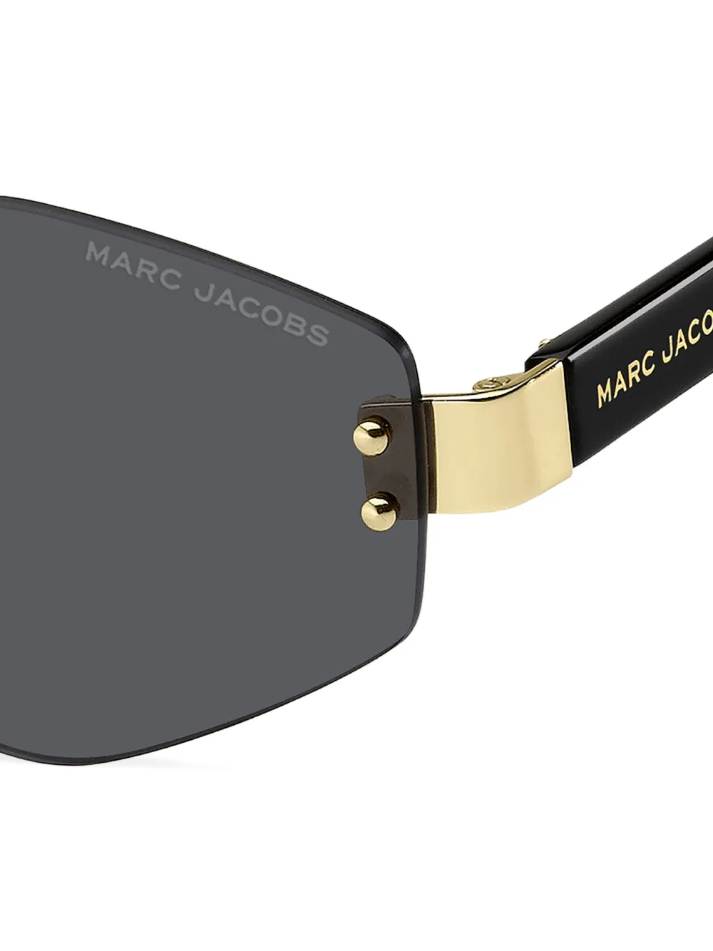 Marc Jacobs Geometric-frame Chain-strap Sunglasses In Black