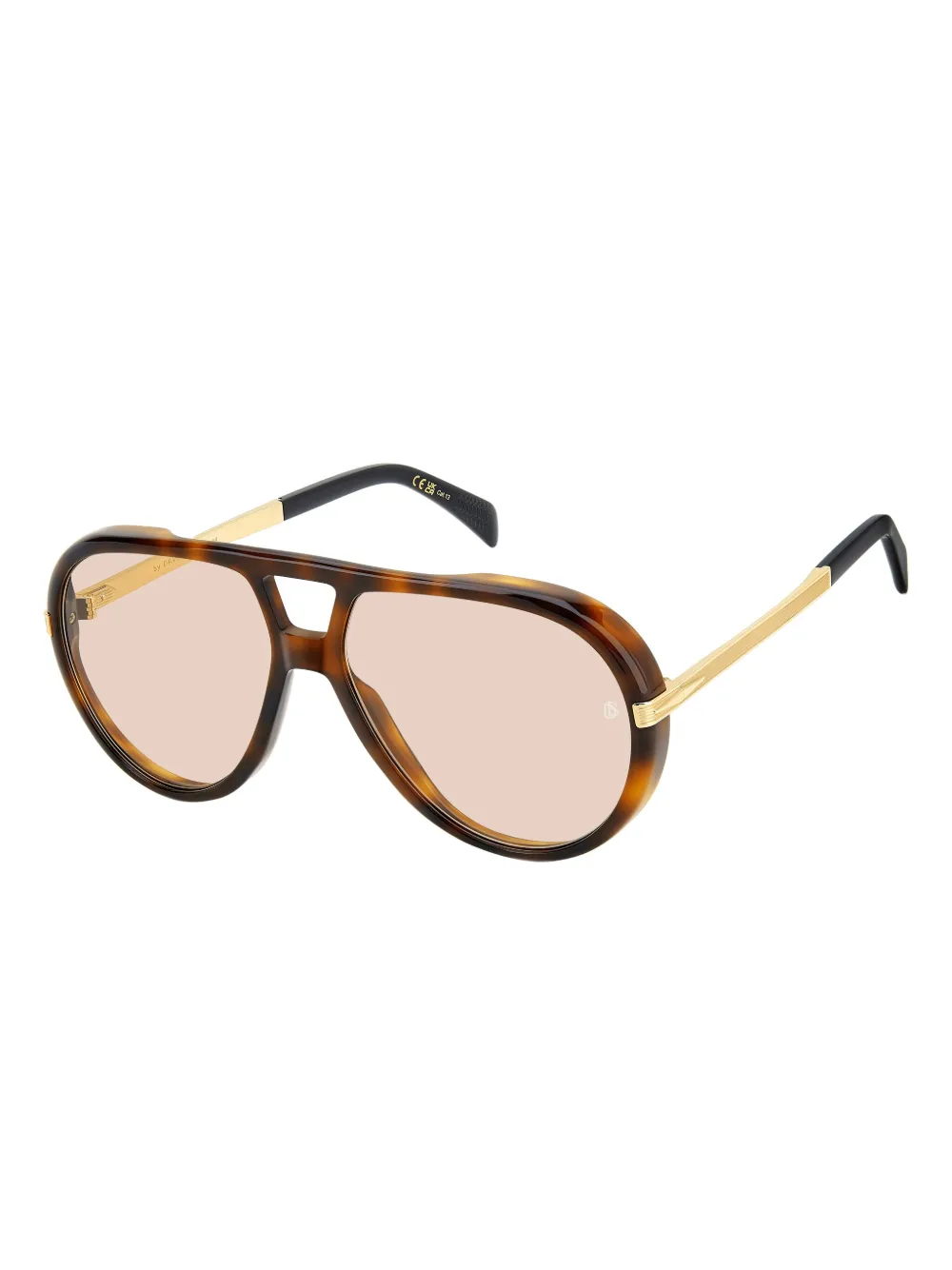 Eyewear by David Beckham tortoiseshell-effect pilot-frame sunglasses | Image 2