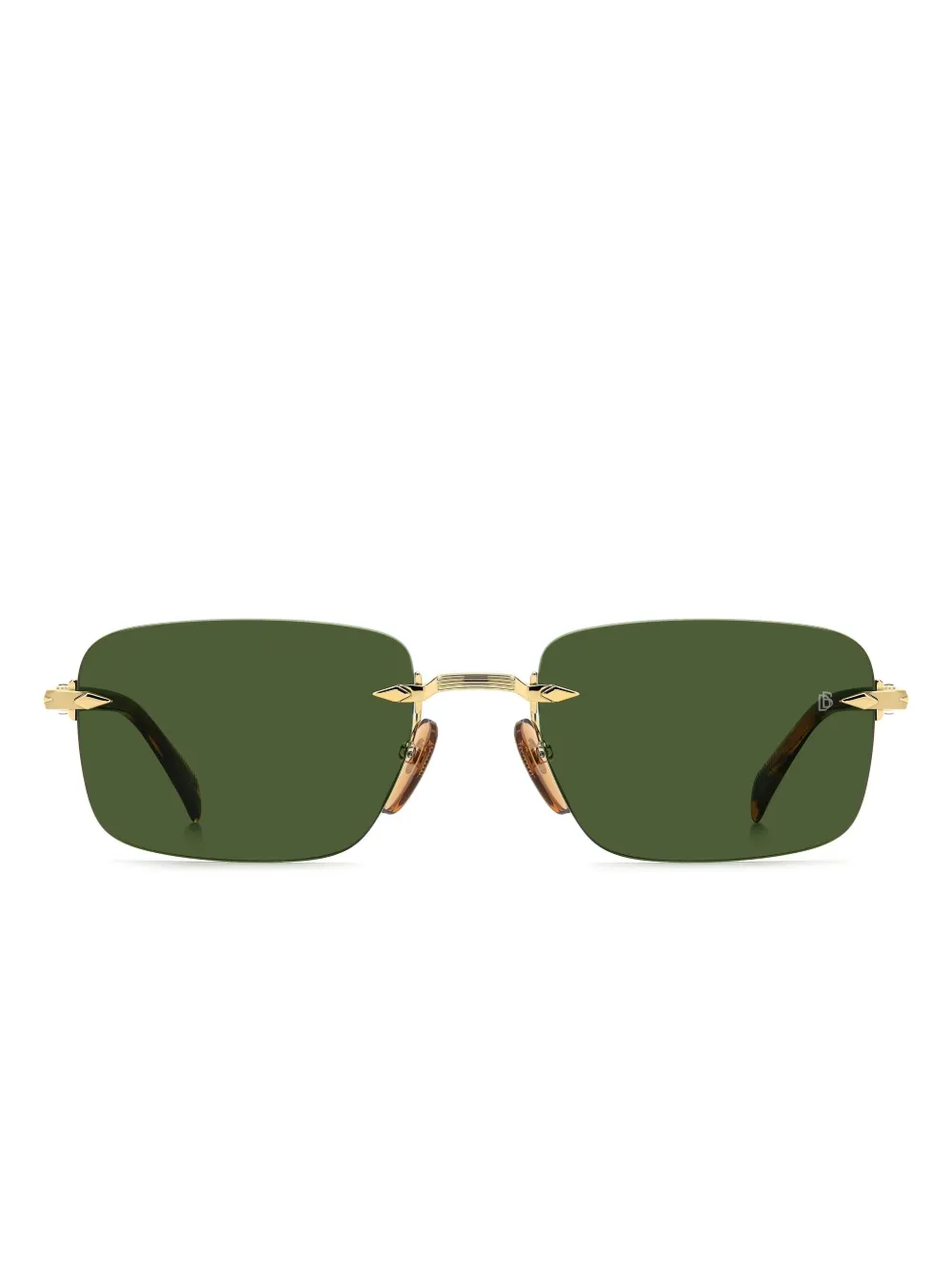 Eyewear by David Beckham rimless sunglasses | Gold | Image 1