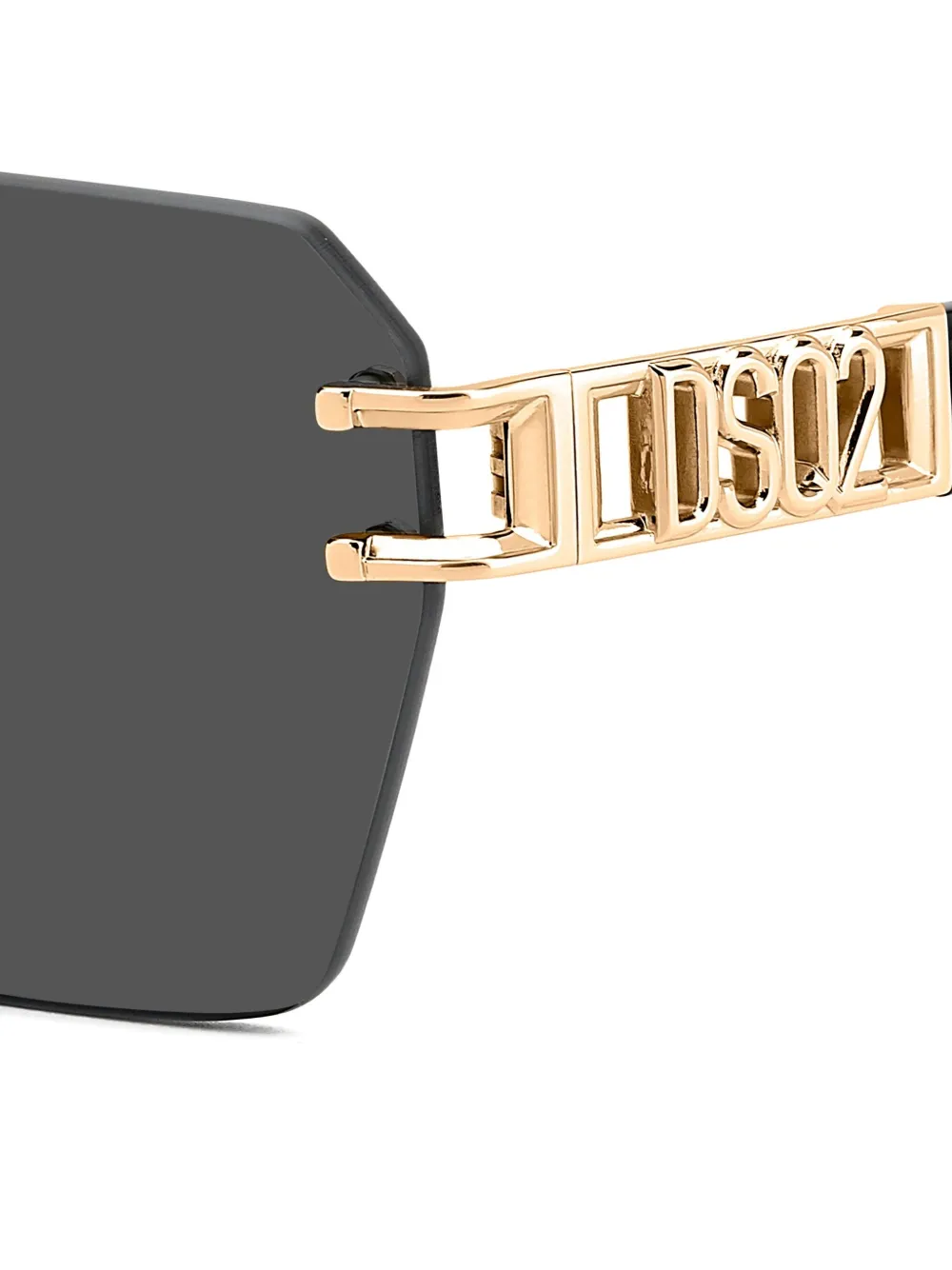 Dsquared2 Logo-plaque Geometric Sunglasses In Black