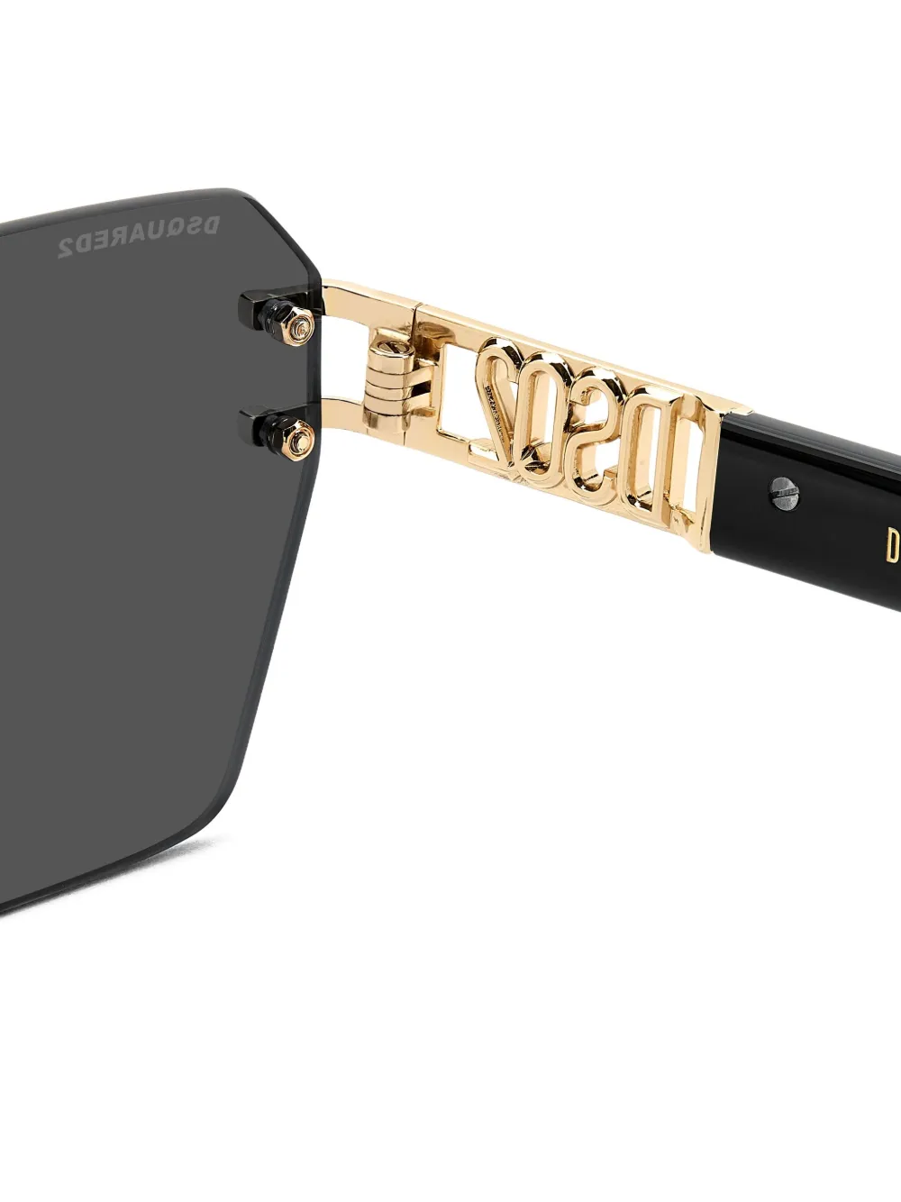 Dsquared2 Logo-plaque Geometric Sunglasses In Black