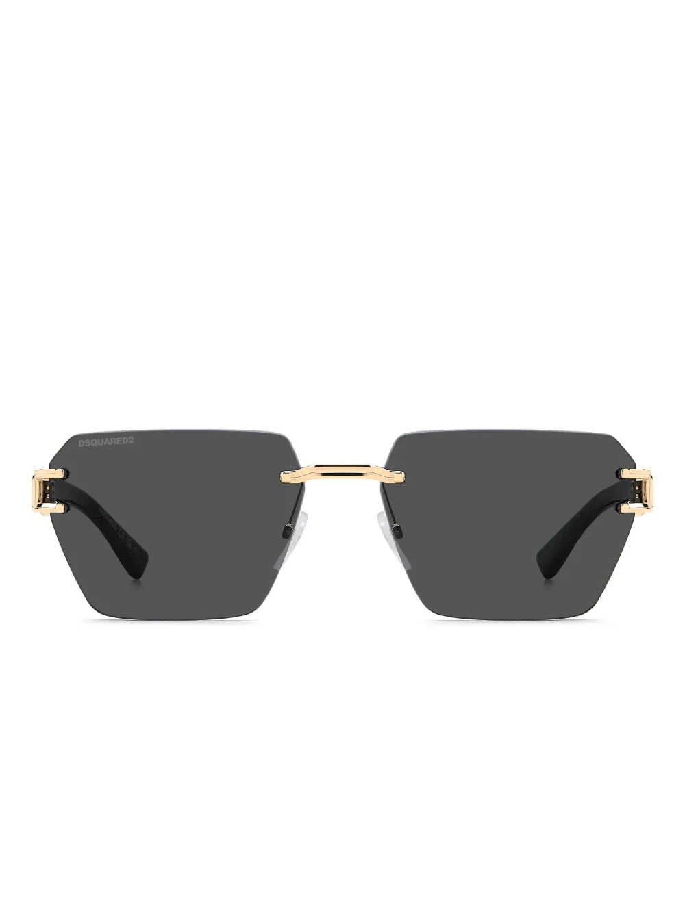 DSQUARED2 EYEWEAR logo-plaque geometric sunglasses | Black | Image 1