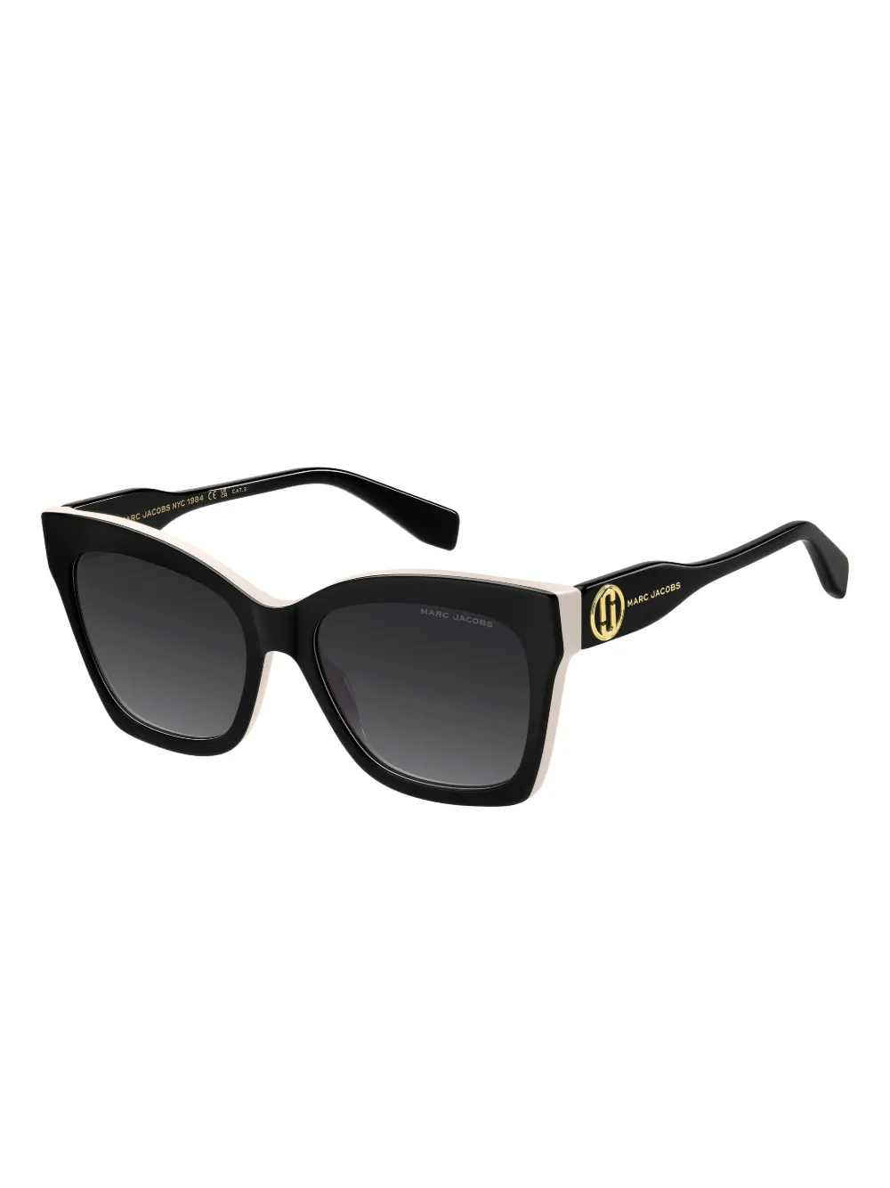 Marc Jacobs Eyewear Zonnebril met vierkant montuur en logoplakkaat - Zwart